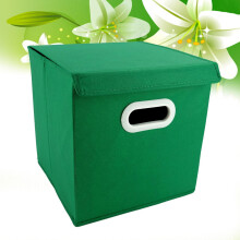 Faltbare Aufbewahrungsbox aus Stoff, Grün, 28 x 28 x 28 cm