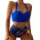 Women's Plus Size Ruffle High-Waisted Bikini Set Blue XXL 2