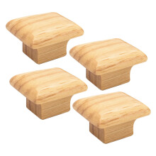 Wooden Door Knobs for Drawers and TV Cabinets 4 pcs