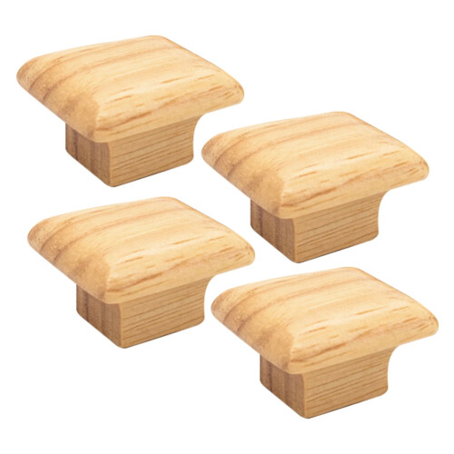 Wooden Door Knobs for Drawers and TV Cabinets 4 pcs