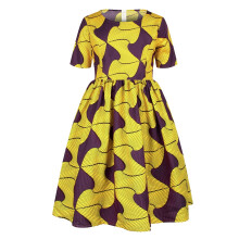 Girls African Dashiki Dress Flutter Sleeve Ankara Sundress