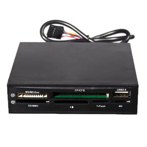 USB 2.0-Kartenleser mit Multiport-Hub für CF, MS und SDXC