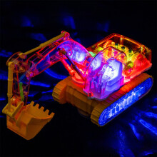 Transparent Gear Toy Car for Kids, Mining Vehicle with