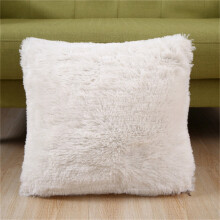 Housses de coussin décoratives en fausse fourrure douce 43 x 43 cm