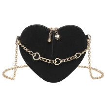 Herzförmige Umhängetasche aus PU-Leder, Damen-Schultertasche