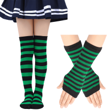 Kids Soccer Socks and Gloves Set Cotton Knee-High Tube