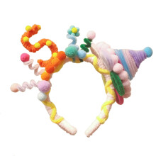 Handmade Twist Birthday Headband Adjustable Festive Hair