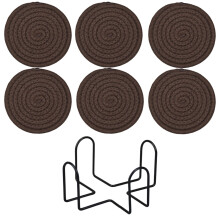 Dessous de plat de cuisine en corde de coton résistante à la chaleur (lot de 4)