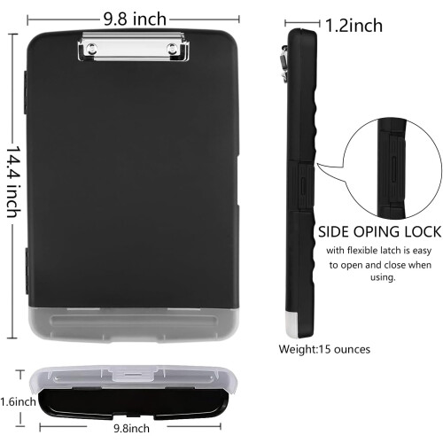 8.5x11 Clipboard with Storage and Pen Holder 1