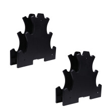 Dumbbell Stand Storage Holder Black 2 pcs