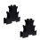 Dumbbell Stand Storage Holder Black 2 pcs 1