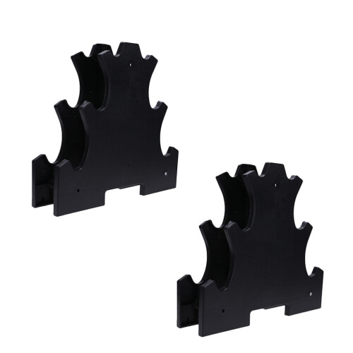 Dumbbell Stand Storage Holder Black 2 pcs