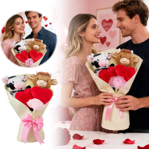Cow Bouquet for Valentine's Day Celebration