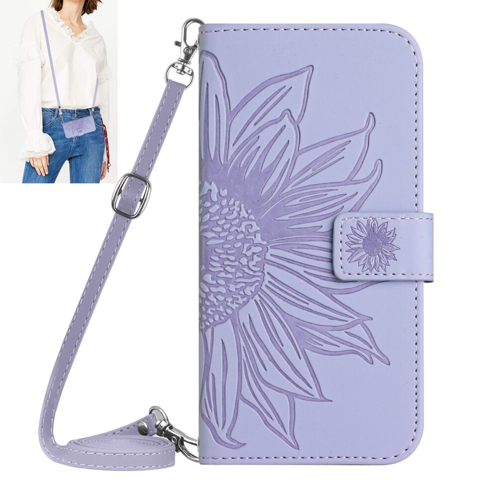 Iphone Xr Case Embossed Flower Pu Leather Light/Purple 971050502083