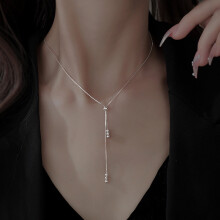 Kupferne Schlüsselbeinkette für Damen mit verstellbarer Quaste