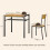 Dining Set for 2 Wooden Retro Table and Chairs 5