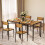 Dining Set for 2 Wooden Retro Table and Chairs 7