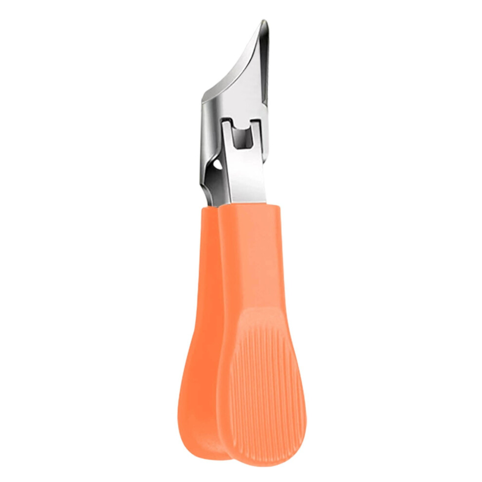 Slanted Stainless Steel Toe Nail Clipper with Wide Jaw
