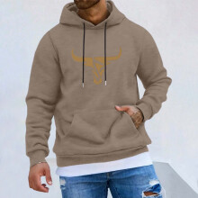 Herren-Hoodie mit Stierkopf-Grafik, Langarm-Sweatshirt, Größen XS-4XL