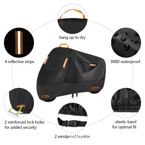 Motorcycle Cover Waterproof Dustproof XXL 2