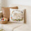 Fodera per cuscino pasquale 45x45 cm con stampa floreale e cerniera. 1