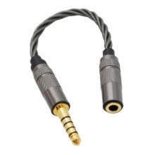Audio-Adapterkabel 4,4 mm Stecker auf 3,5 mm Buchse Grau
