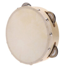 Hand Tambourine Drum with Metal Jingles for Kids