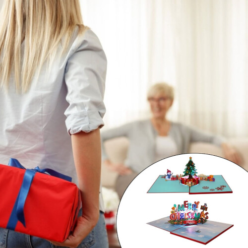 Musical Christmas Greeting Card 3D Popup 1