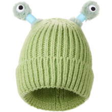 Bonnet monstre lumineux en tricot pour Halloween et l'hiver