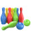 Mini Bowling Set Kids Plastic 10 Pins 2 Balls 1