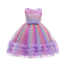 Floral Sleeveless Tulle Princess Dress for Toddler Girls