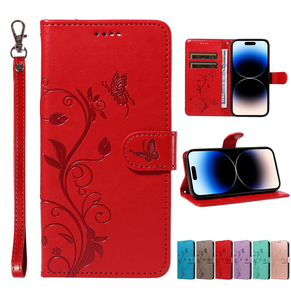 Pu Leather Wallet Case With Butterfly Embossing For Iphone 971050513607