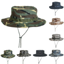 Boonie Hat ulkokäyttöön tarkoitettu aurinkolippis, unisex, leveälierinen, kiristysnyörillä