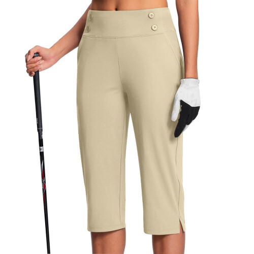 Women's Elastic Bermuda Shorts Beige 2XL 2