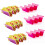 Support à tacos en plastique, lot de 6, rose vif 1