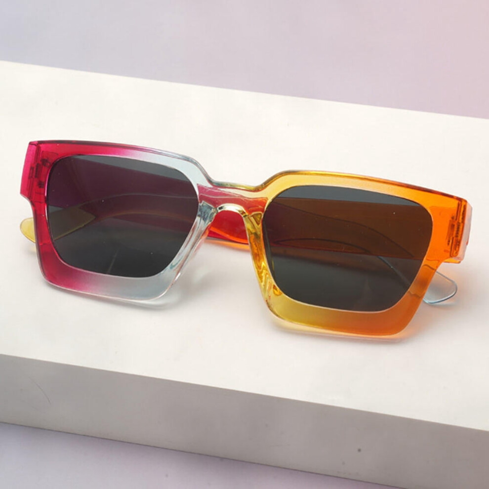 Unisex Plastic Square Sunglasses for Street Photography and