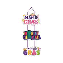 ensemble de décoration de bannière de porte Mardi Gras