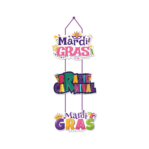 ensemble de décoration de bannière de porte Mardi Gras