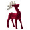 Wine Red Glitter Deer Statue Flocking Holiday Decor 1