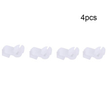 4Pcs White Car Door Lock Fastener Rod Clips For 5-7Mm Hole Plastic Trim Panel Fasteners Auto Exterior Mouldings Accessories