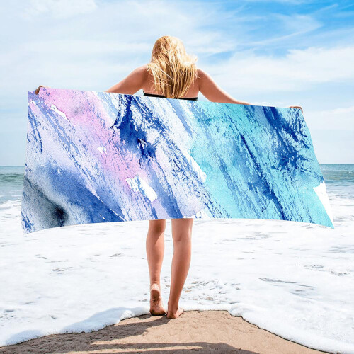 Serviette de plage extra large Karymi 75 x 150 cm, douce et absorbante