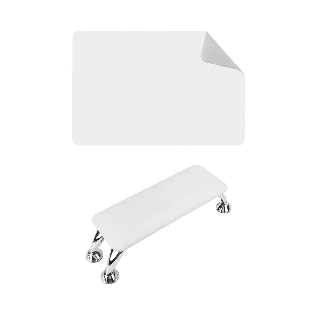 Nail Arm Rest PU Leather Hand Pillow White