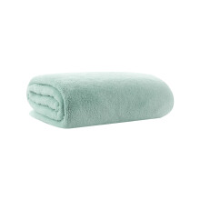 Serviette de bain en velours corail vert 70 x 140 cm