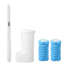 16‑Piece Disposable Toilet Brush Set with Long Handle, Multi‑Surface Cleaner & Storage Holder