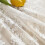 Cortina de renda floral antiga com borda ondulada e tecido transparente, 52x18 polegadas (1 painel). 4