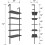 Shahoo stigehylde metal træ 5-lags sort 2