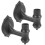 Lamp Holder for Wall Lighting Outdoor Black 2 pcs 8