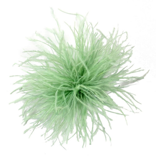 Ostrich Feather Corsage Pin Lapel Accessory 1 Piece