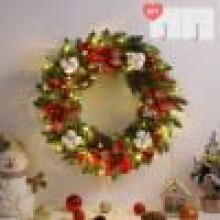 Couronne de Noël avec lumières LED 40 cm