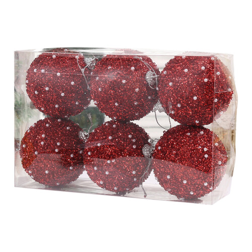 Christmas Ball Ornaments Shatterproof Glitter Pearl Sequin